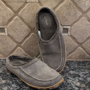 L.L. Bean Men's Ash Gray Slippers